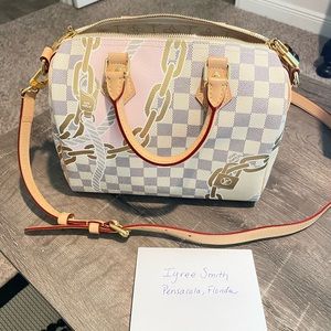 Louis Vuitton SpeedyB 25 Nautical handbag like-new condition.